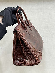 Hermes birkin crocodile Leather bag Size 25cm - 3