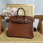 Hermes birkin crocodile Leather bag Size 25cm - 01 - 1