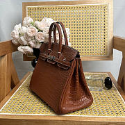 Hermes birkin crocodile Leather bag Size 25cm - 01 - 3