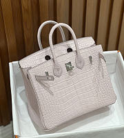 Hermes birkin crocodile Leather bag Size 25cm - AB - 1