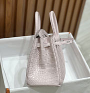 Hermes birkin crocodile Leather bag Size 25cm - AB - 6