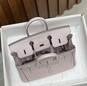 Hermes birkin crocodile Leather bag Size 25cm - AB - 5