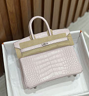 Hermes birkin crocodile Leather bag Size 25cm - AB - 4