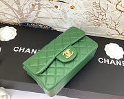 Chanel flap bag green size 20cm - 6