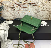 Chanel flap bag green size 20cm - 2
