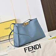 Fendi peekaboo blue bag size 35x25cm - 6