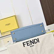 Fendi peekaboo blue bag size 35x25cm - 4