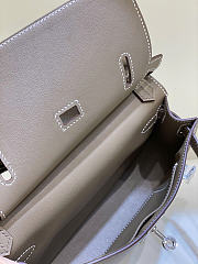 Hermes Jypsiere mini bag silver hardware Swift leather size 23x17x5 cm - 2