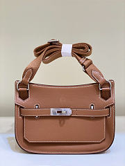 Hermes Jypsiere brown mini bag silver hardware Swift leather size 23x17x5 cm - 1