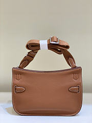 Hermes Jypsiere brown mini bag silver hardware Swift leather size 23x17x5 cm - 5