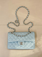 Chanel flap bag blue silver hardware size 25cm - 1