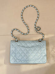 Chanel flap bag blue silver hardware size 25cm - 5
