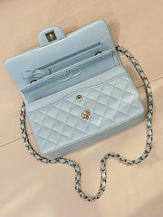 Chanel flap bag blue silver hardware size 25cm - 3
