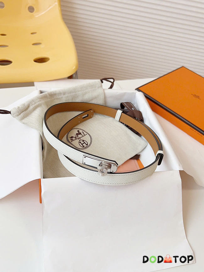 Hermes Epsom Kelly Belt Etoupe 1.8mm - 1