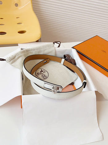 Hermes Epsom Kelly Belt Etoupe 1.8mm