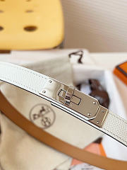 Hermes Epsom Kelly Belt Etoupe 1.8mm - 4