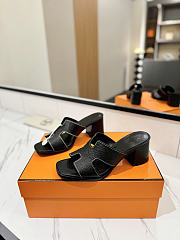 Hermes sandals black - 7cm - 1