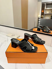 Hermes sandals black - 7cm - 2