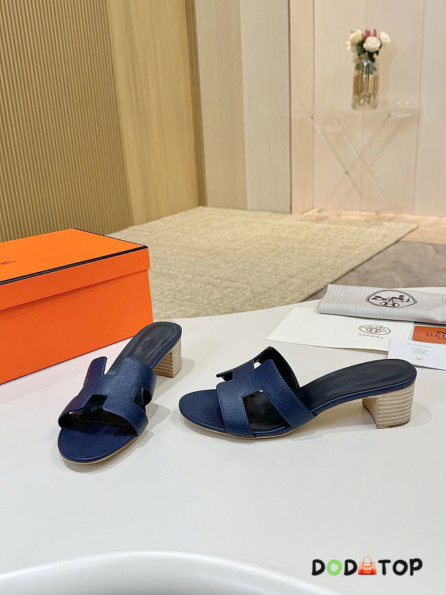 Hermes sandals navy - 4.5cm - 1