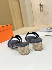 Hermes sandals navy - 4.5cm - 5
