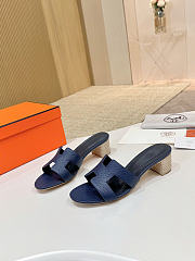 Hermes sandals navy - 4.5cm - 3