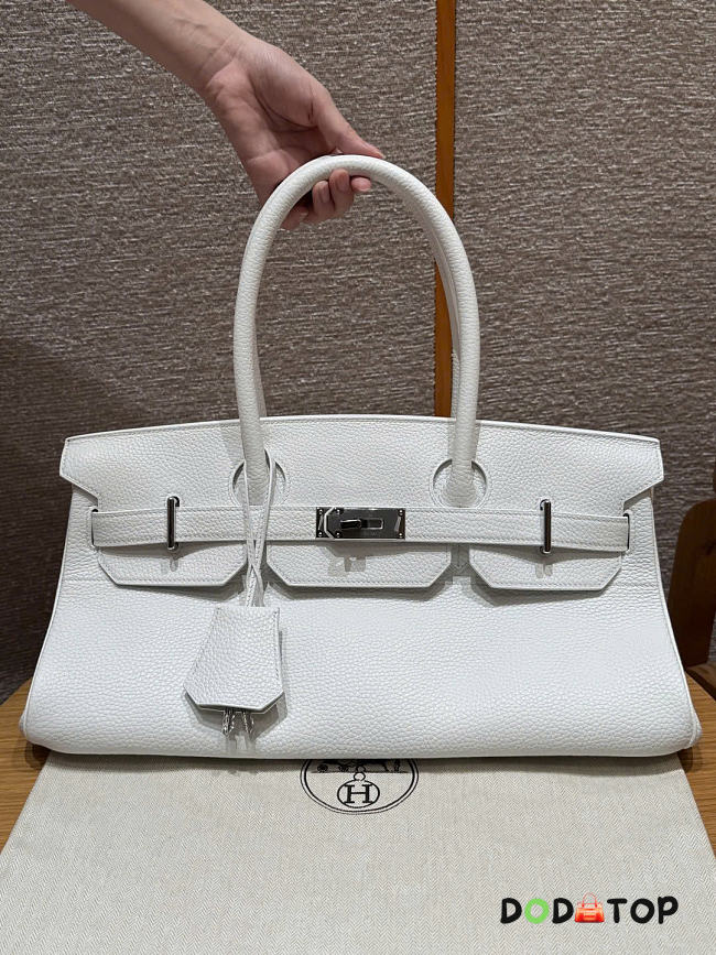 Hermes birkin white togo leather shouder bag size 42x21x18cm - 1