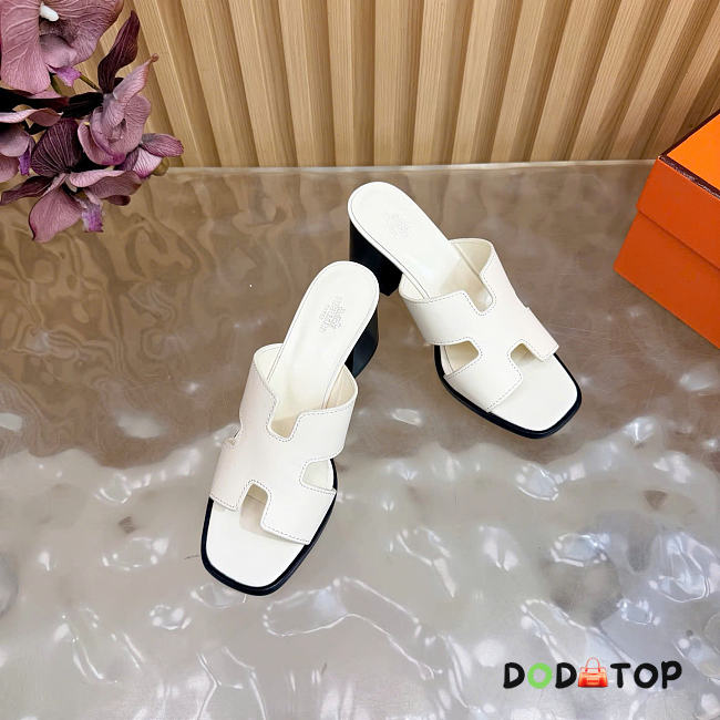 Hermes sandals white -01 - 1