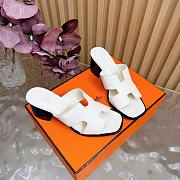 Hermes sandals white -01 - 3