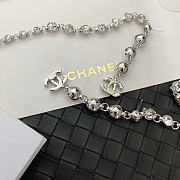 Chanel long earrings silver  - 5