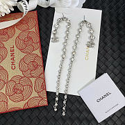 Chanel long earrings silver  - 3