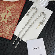 Chanel long earrings silver  - 2