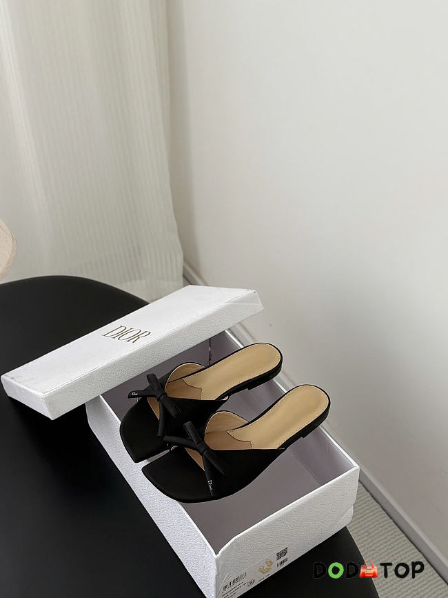 Dior Bow Slide - satin silk - 01 - 1
