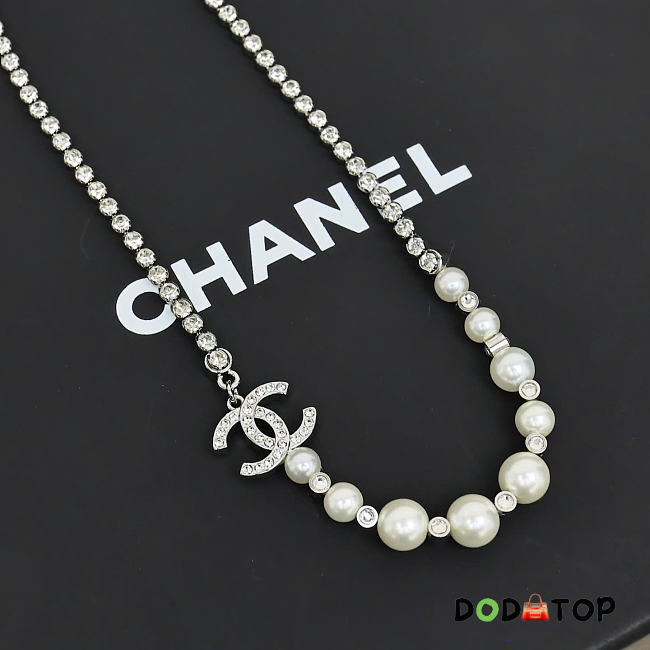 Chanel necklace silver - 1