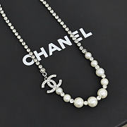 Chanel necklace silver - 1