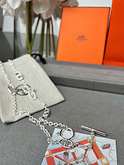 Hermes necklace long silver - 120cm - 5