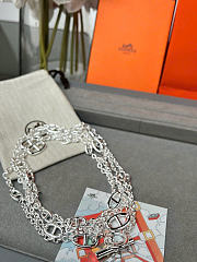 Hermes necklace long silver - 120cm - 4