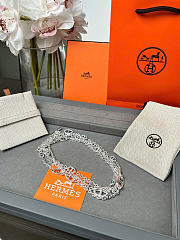 Hermes necklace long silver - 120cm - 3