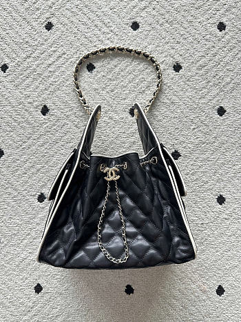 Chanel black bag size 26x30x14cm