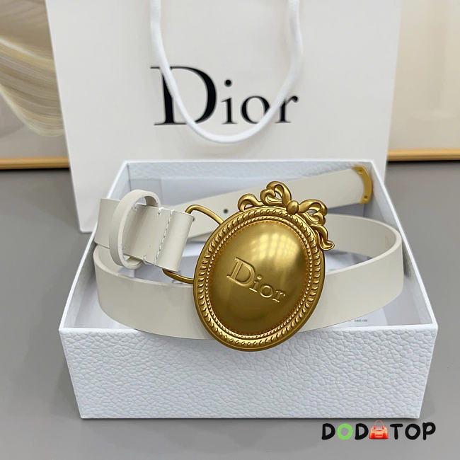 Dior belt white 2.5cm - 1
