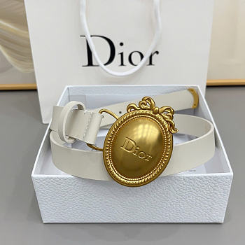 Dior belt white 2.5cm