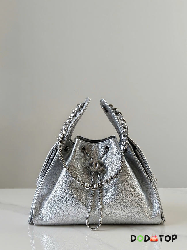 Chanel hobo silver bag size 30x26x14cm - 1