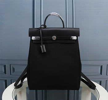 Hermes Canvas Backpack size 30x35x12cm