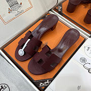 Hermes sandals dark cherry red - 5cm - 1