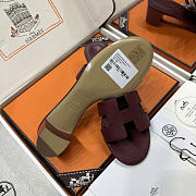 Hermes sandals dark cherry red - 5cm - 6