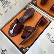 Hermes sandals dark cherry red - 5cm - 5