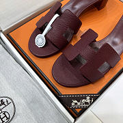 Hermes sandals dark cherry red - 5cm - 2