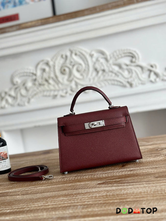 Hermes kelly red bag size 19cm - 1