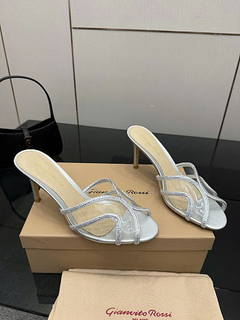 gianvito rossi heels 8.5cm silver 
