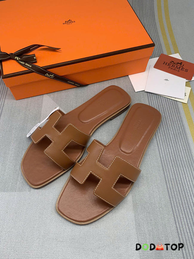 Hermes sandals brown women's - 1