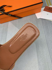 Hermes sandals brown women's - 5